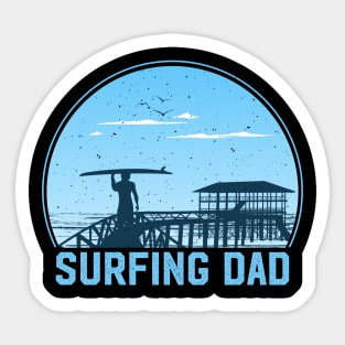 Surfing Dad Sticker